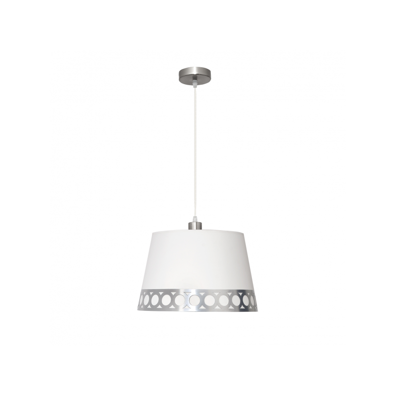 Colgante Dalia 1xe27 Blanco/plata Regx40x40 Cm