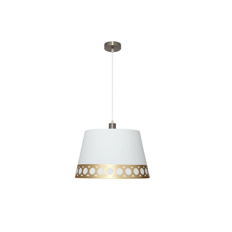 Colgante Dalia 1xe27 Blanco/oro  Regx40x40 Cm