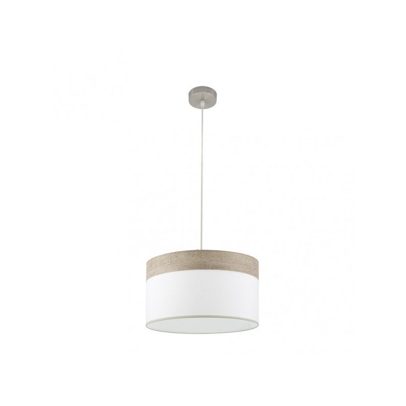 Colgante Cloe 1xe27 Niquel/blanca-madera Gris Regx40x40 cm