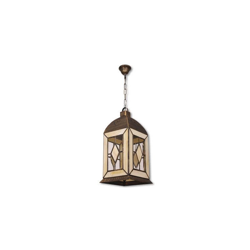 Farol Grande Califa 3xe27 Oro Viejo/Beis Regx33x33 Cm