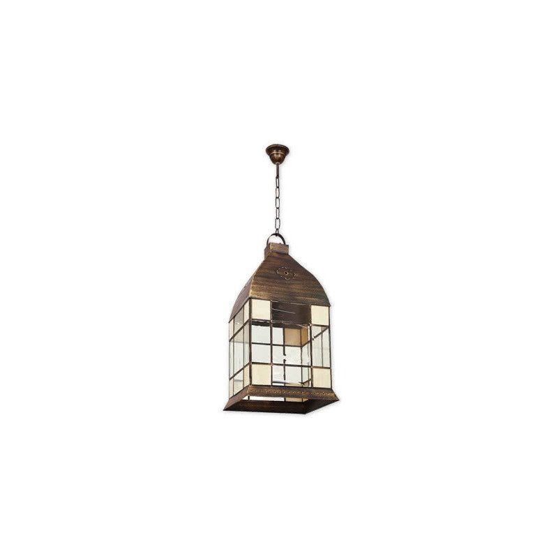 Farol Mediano Mudejar 1xe27 Beis REGx26x26 cm.