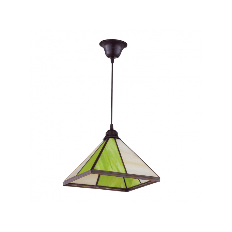 Colgante Farol Piramide Pistacho 1x27 Regx27