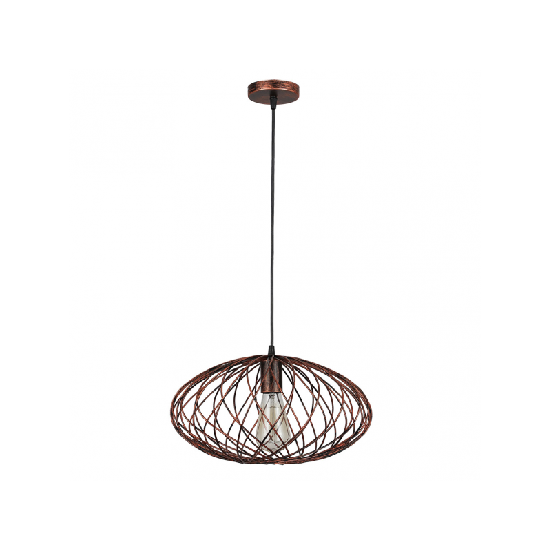 Colgante Cormoran 1xe27 Marron Oxido Regx40x40 Cm