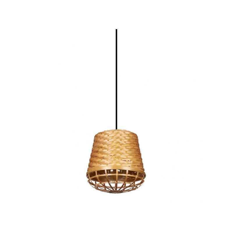 Colgante Bambu Fargesia 1xe27 Avellana Regx24x24 Cm