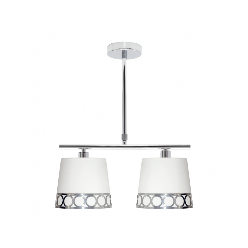 Lampara Dalia 2xe14 Blanco/plata Regx40x16 Cm