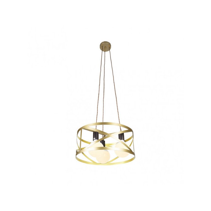 Colgante Circular Melli 3xe27 Oro  Regx45x45 Cm