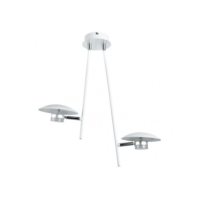 Colgante Ciudad Del Cabo 2l  12w 4000k Blanco/plata  1080 Lm 52x49x15 Cm Dirigible Y Orientable