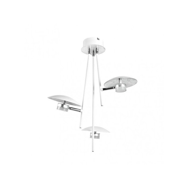 Colgante Ciudad Del Cabo 3l 18w 4000k Blanco/plata 53x39x39 Cm 1440 Lm Dirigible Y Orientable