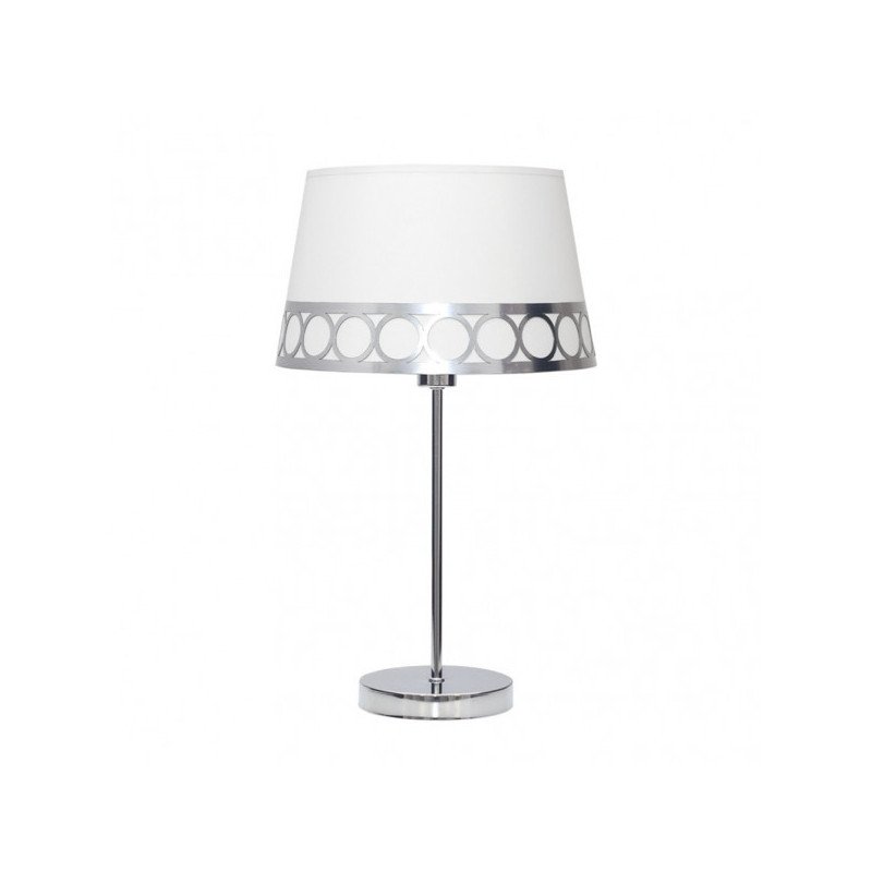 Sobremesa Dalia 1xe14 Blanco/plata 44x25x25 Cm