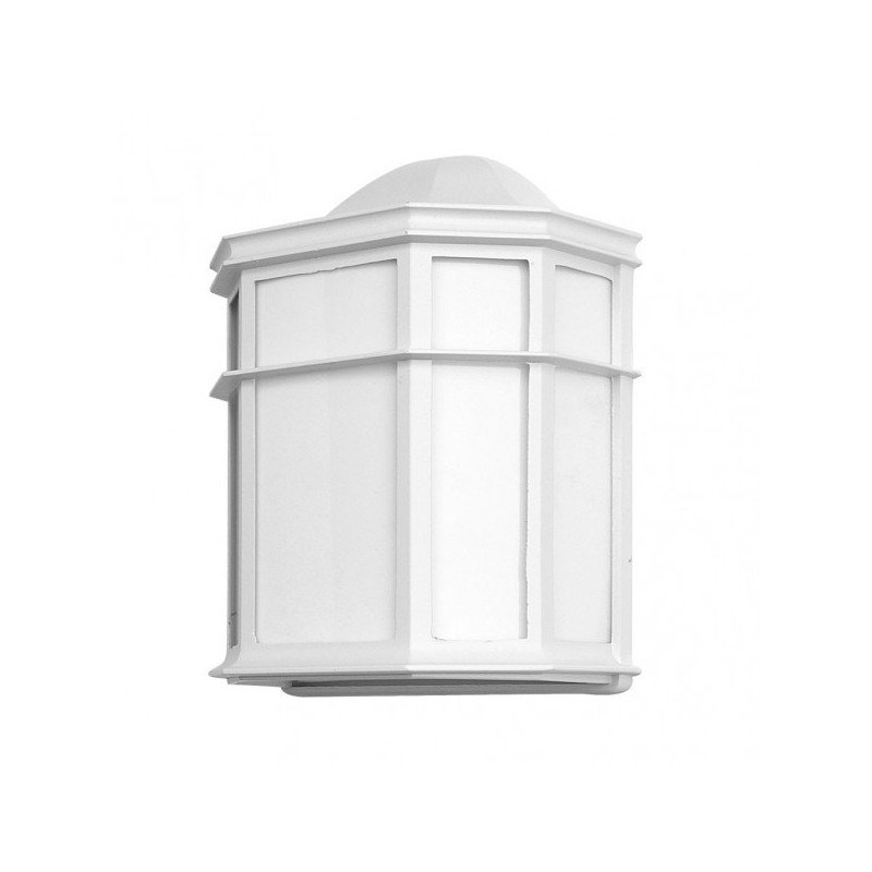 Aplique Exterior Aluminio Bellatrix 1xe27 Blanco  25x11x19,5 Cm Ip44