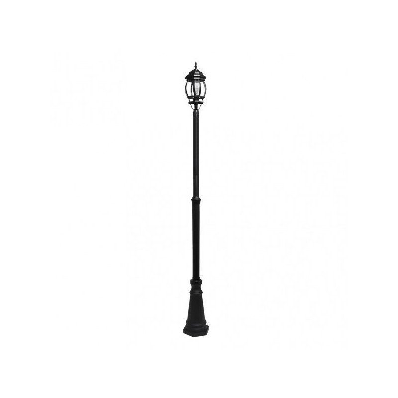 Farola Exterior Aluminio Caelum 1xe27 Negro Ip44  228x18x18 Cm