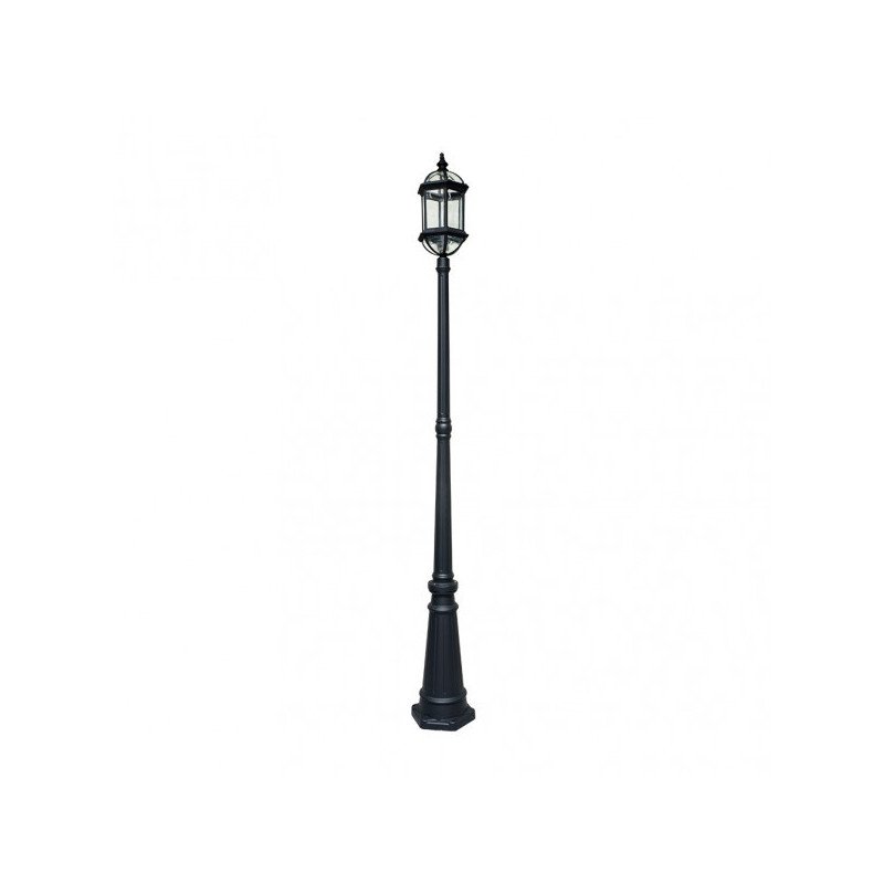 Farola Exterior Amapola 1xe27 Negro 212x26x26 Cm