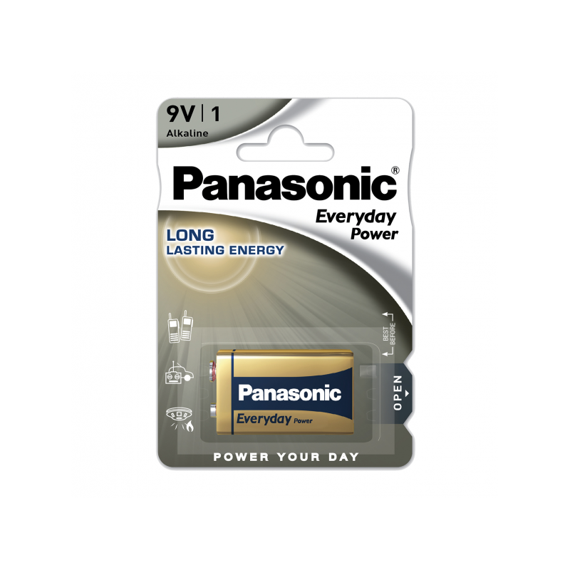 Blister 1 Pila 9v Panasonic Alkalina Everyday-power