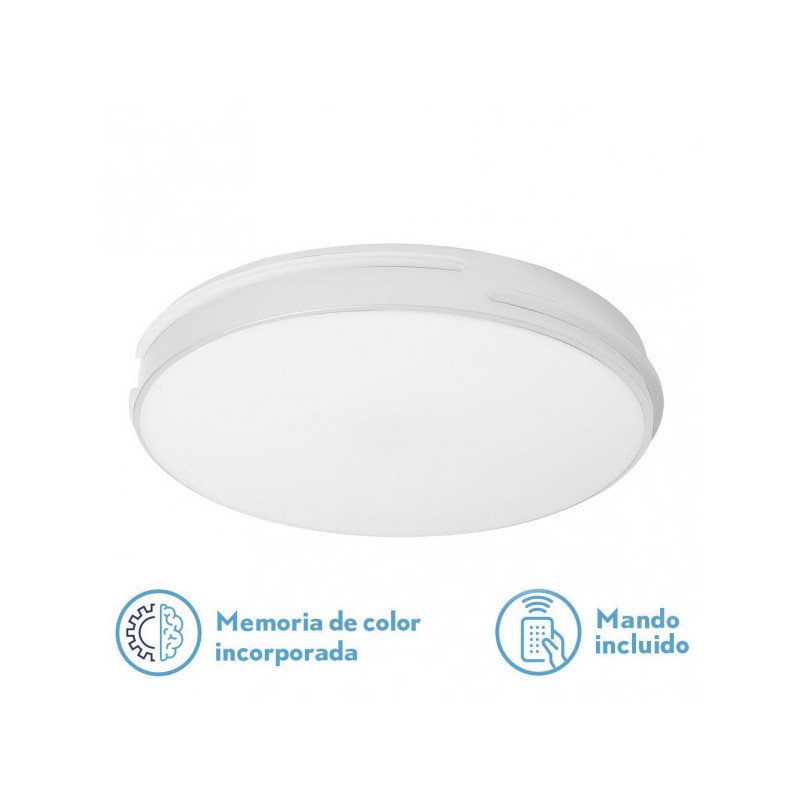 Plafon Riad 96w 3000-4000-6000k Blanco Red.5x51,5d 7680lm Reg.intens.c.remoto C/memoria