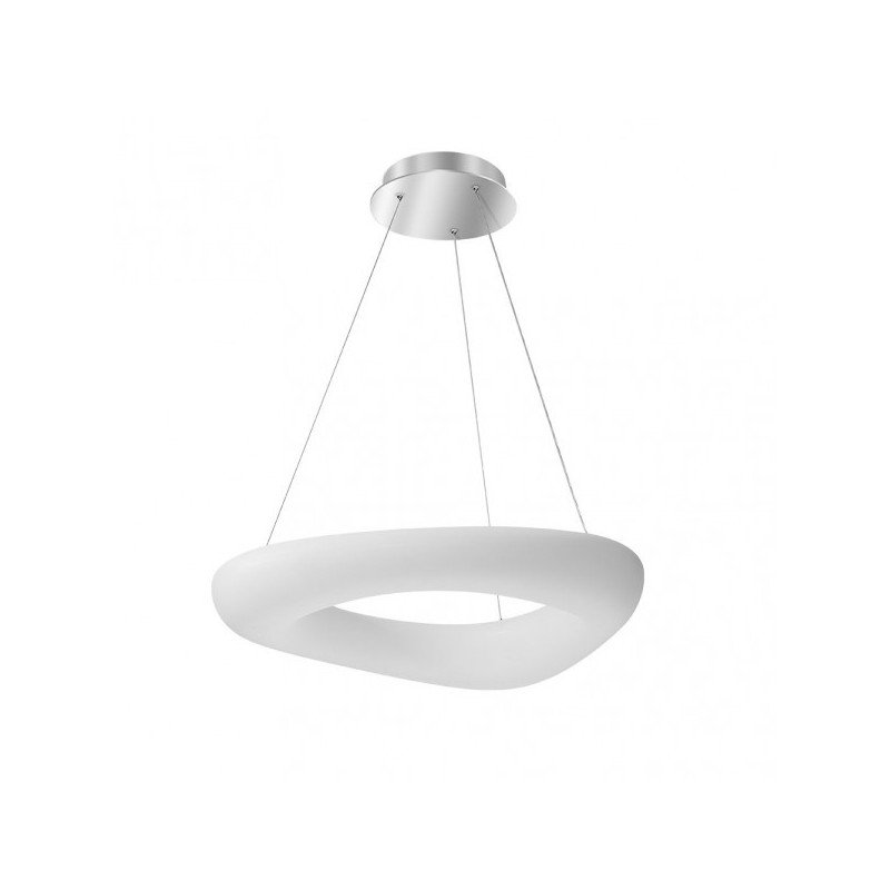 Colgante Paris Pq 60w 3000-4000-6500k Blanc/plata 5100lm Regx63x53 Cm C/remoto, Memoria  Y Reg.Intensidad