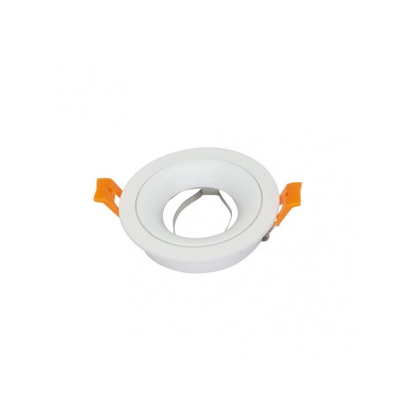 Empotrable Anou 1xgu10 Redondo Blanco 2x9,2x9,2 Cm 8 De Corte.C/portalampara