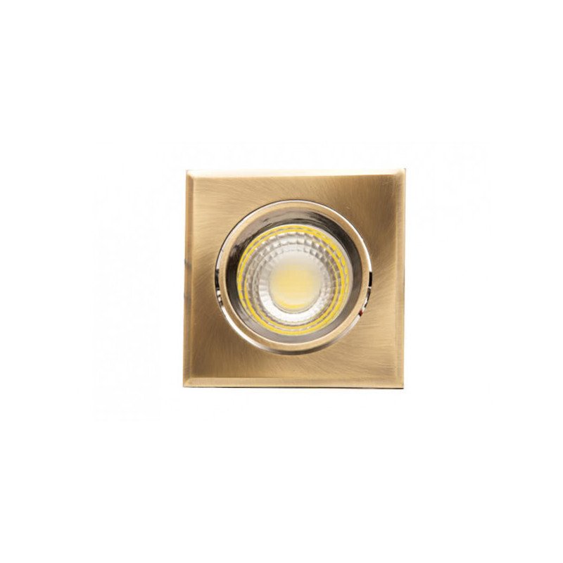 Downlight Cuadrado Led Urano 5w 450lm 4000k Cuero 9.5x9.5