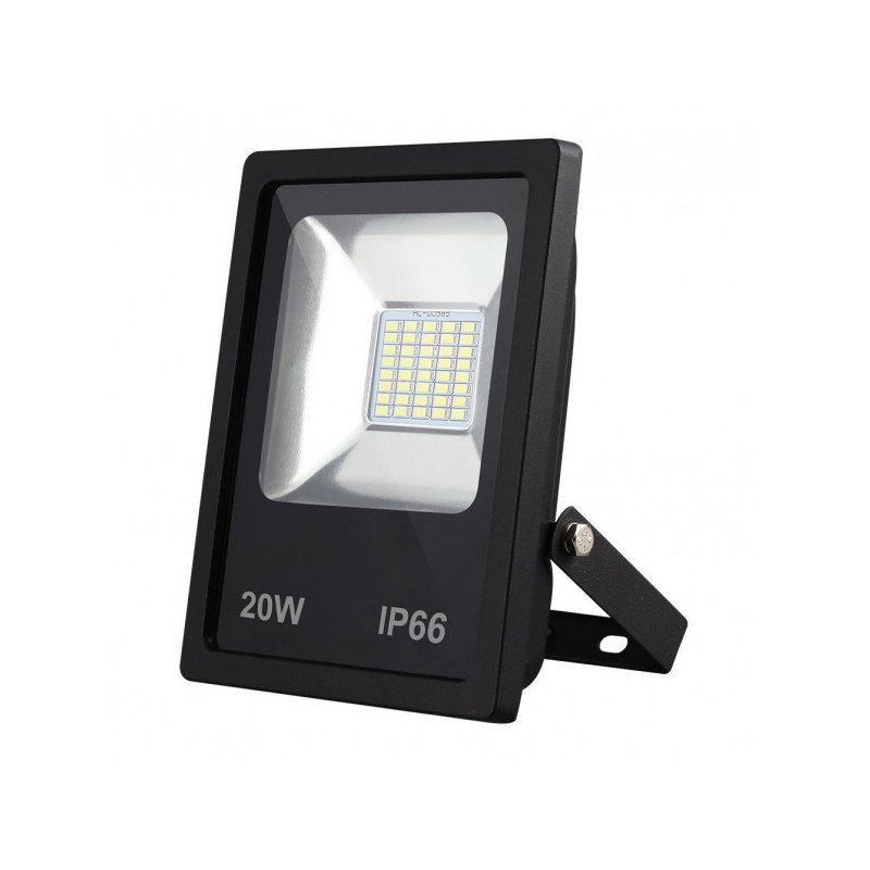 Proyector Led Smd Dacita 20w 6500k Negro 1800lm   120º Ip66 18,5x15,5x4,5 Cm